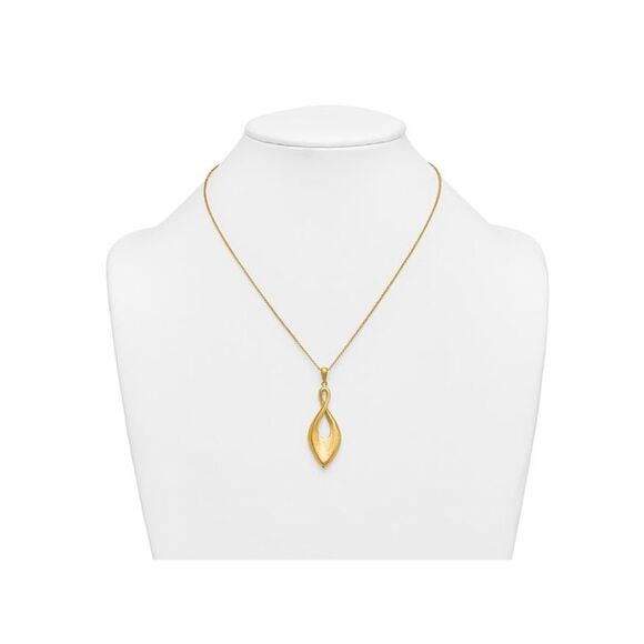 Yellow Plated Sterling Silver Infinity Drop Pendant Necklace with Chain (16 Inch